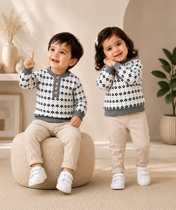 White_Knitted_Regular_Fit_Sweater_For_Boy_And_Girl_Pack_Of_2