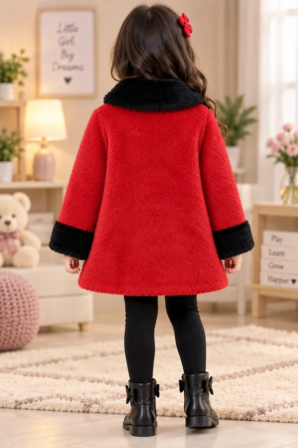 Red_Fleece_Flared_Winter_Coat_For_Girls