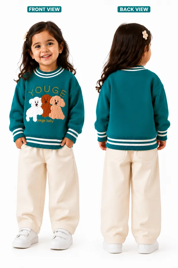 Teal_Printed_Sweater_For_Girls