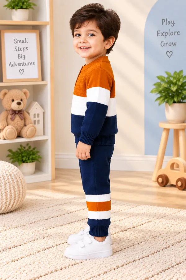 Orange_Knitted_Regular_Fit_Sweater_For_Boys