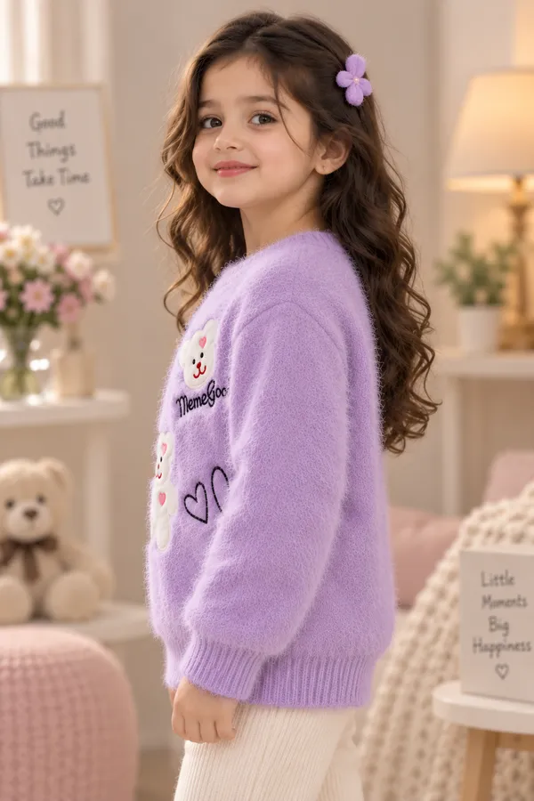 Lavender_Knit_Regular_Fit_Sweater_For_Girls