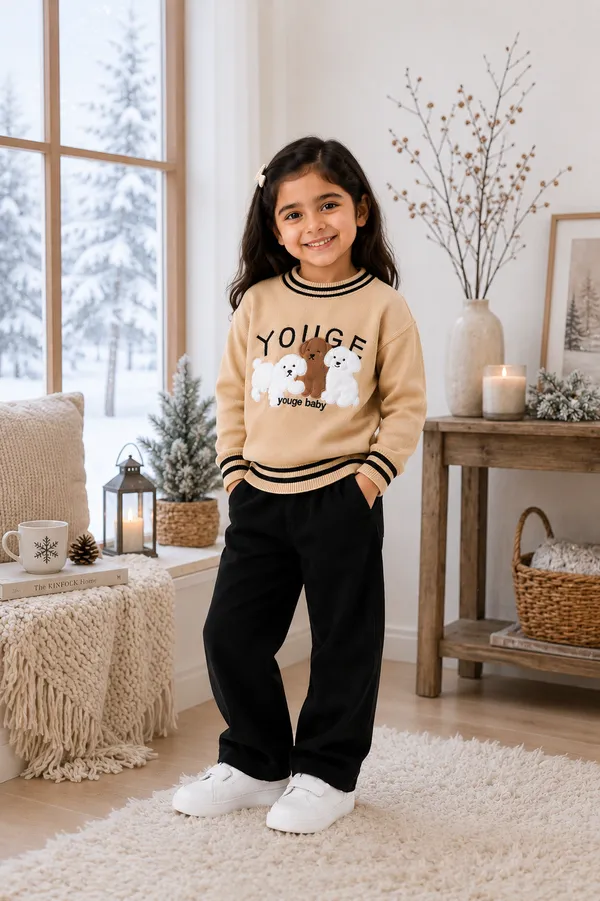 Beige_Casual_Sweater_For_Girls