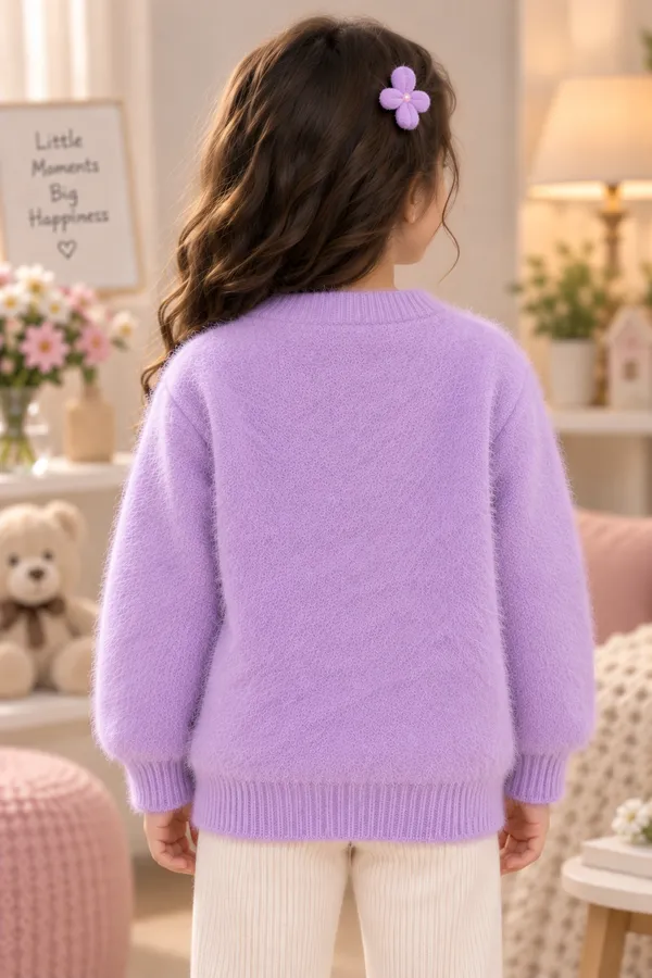 Lavender_Knit_Regular_Fit_Sweater_For_Girls