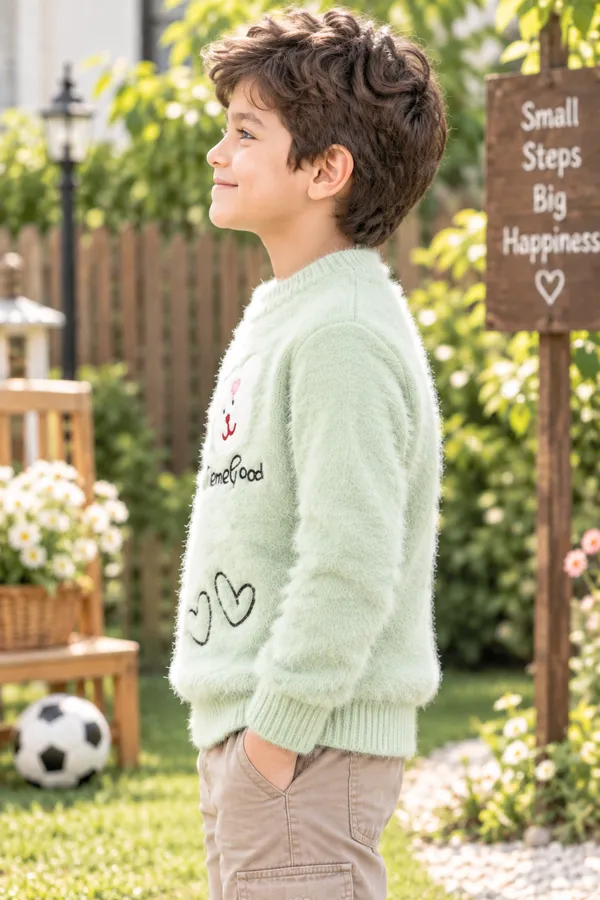 Mint_Green_Knitted_Regular_Fit_Sweater_For_Boys