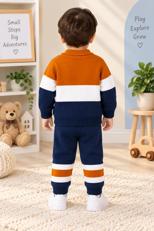 Orange_Knitted_Regular_Fit_Sweater_For_Boys