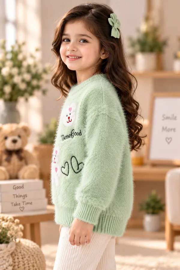 Mint_Green_Knit_Relaxed_Fit_Sweater_For_Girls