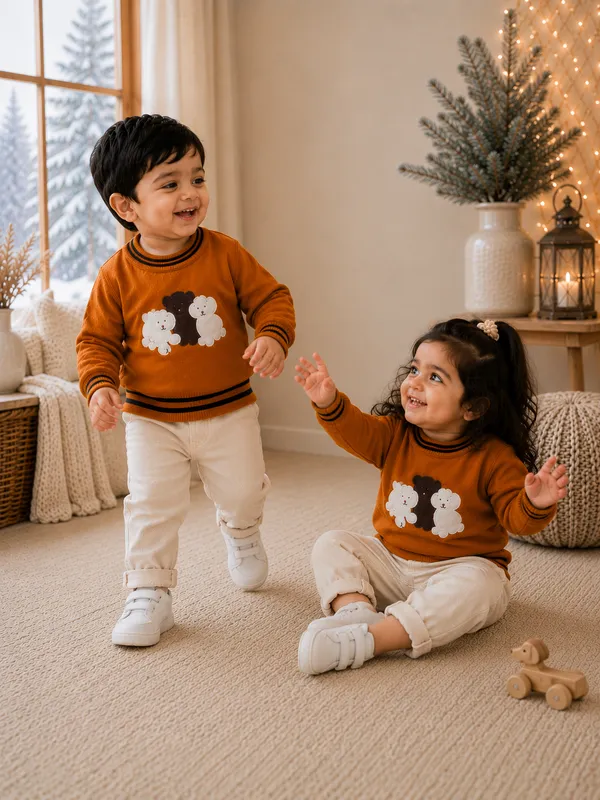 Orange_Printed_Sweater_For_Boy_And_Girl_Pack_Of_2