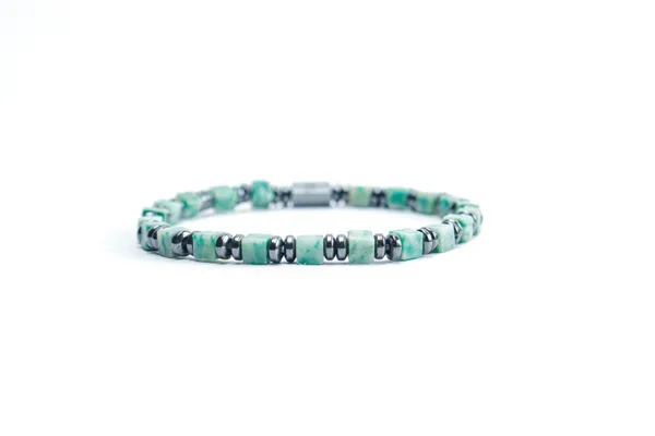 Green_Natural_Stone_Cube-Cut_Aventurine_Bracelet_For_Unisex