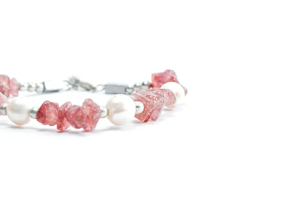 Pink_Aventurine_Natural_Pearl_Stone_Bracelet_For_Unisex