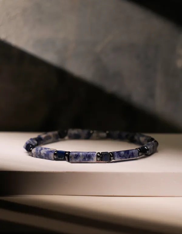 Blue_Multi-Shape_Lapis_Lazuli_Natural_Stone_Bracelet_For_Unisex