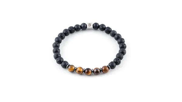 Black_Tiger_Eye_Lava_Natural_Stone_Slip-On_Bracelet_For_Unisex