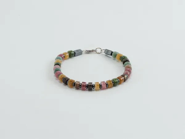 Multicolour_Santa_Maria_Rainbow_Natural_Stone_Bracelet_For_Unisex