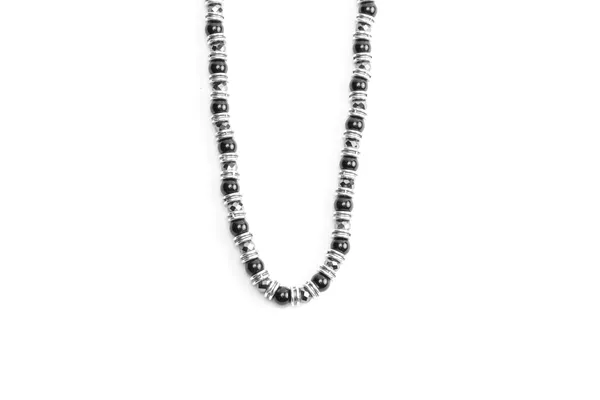 Black_Natural_Stone_Minimalist_Necklace_For_Unisex