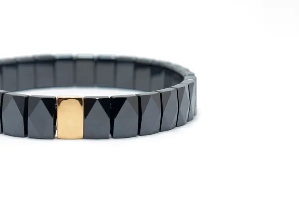 Black_Ceramic_Square_Bead_Minimalist_Bracelet_For_Unisex