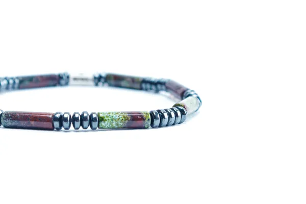 Green_Natural_Zoisite_Cylinder_Cut_Slip-On_Bracelet_For_Unisex