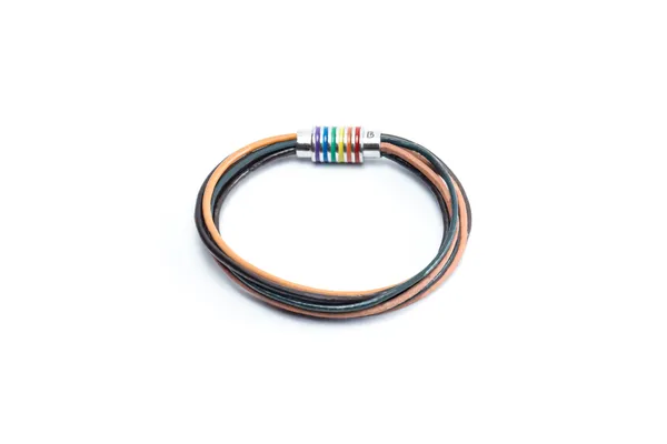 Multicolour_Leather_Magnetic_Clasp_Bracelet_For_Unisex