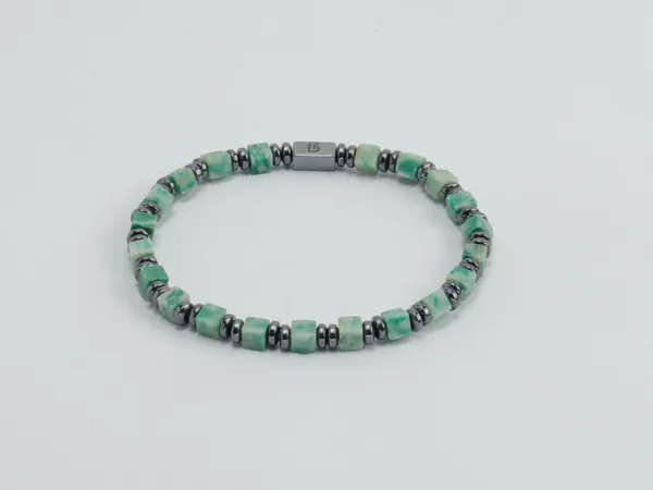 Green_Natural_Stone_Cube-Cut_Aventurine_Bracelet_For_Unisex