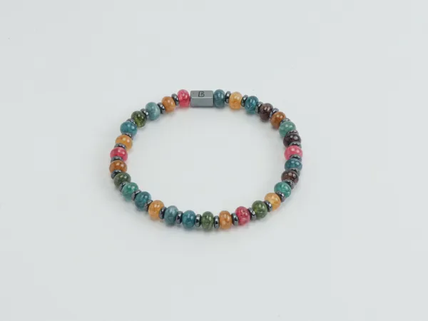Multicolor_Natural_Agate_Stone_Beaded_Bracelet_For_Unisex