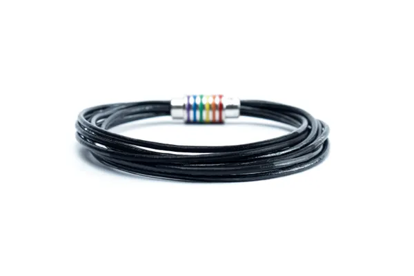 Black_Leather_Multi-Strand_Bracelet_For_Unisex