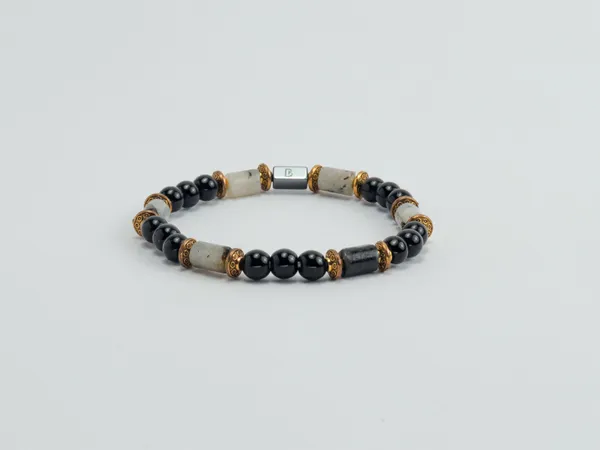 Multicolor_Rainbow_Moonstone_Black_Onyx_Stone_Bracelet_For_Unisex