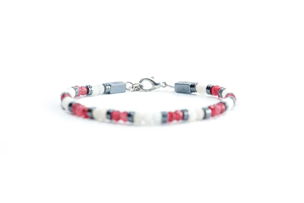 Pink_And_White_Quartz_Faceted_Natural_Stone_Bracelet_For_Unisex