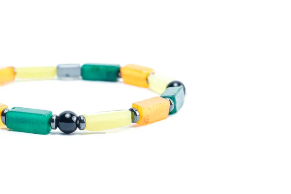 Multicolour_Howlite_Emerald_Black_Onyx_Slip-On_Bracelet_For_Unisex