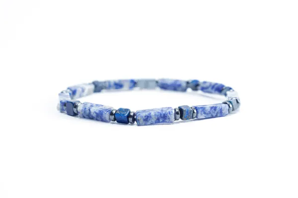 Blue_Multi-Shape_Lapis_Lazuli_Natural_Stone_Bracelet_For_Unisex