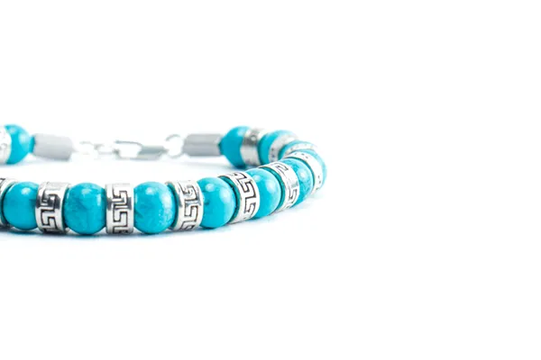 Turquoise_Natural_Stone_Lobster_Clasp_Bracelet_For_Unisex