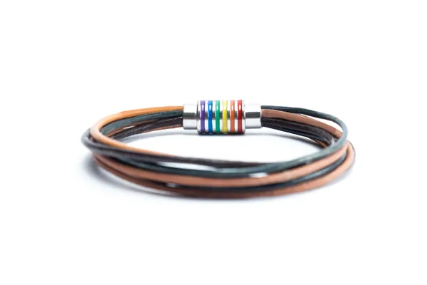 Multicolour_Leather_Magnetic_Clasp_Bracelet_For_Unisex