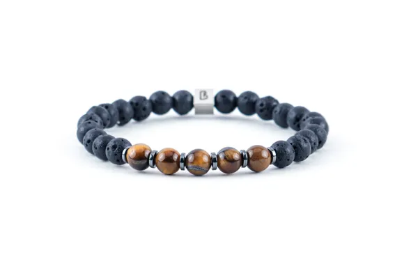 Black_Tiger_Eye_Lava_Natural_Stone_Slip-On_Bracelet_For_Unisex
