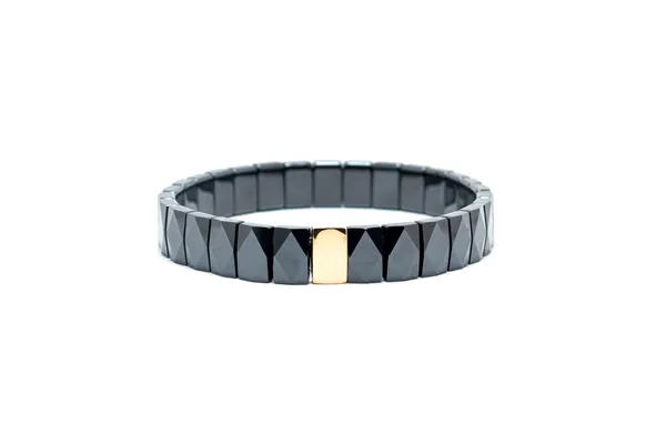 Black_Ceramic_Square_Bead_Minimalist_Bracelet_For_Unisex