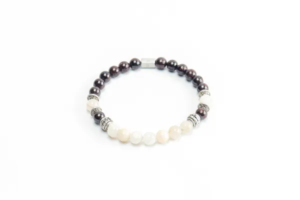 Red_White_Garnet_Moonstone_Natural_Stone_Bracelet_For_Unisex