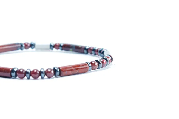 Brown_Garnet_Natural_Stone_Cylinder_Bracelet_For_Unisex