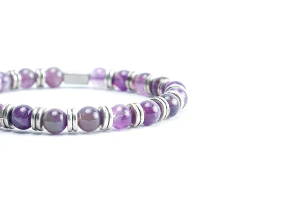 Purple_Natural_Amethyst_Stone_Slip-On_Bracelet_For_Unisex