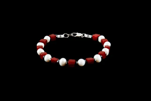 Red_White_Natural_Coral_Pearl_Stone_Bracelet_For_Unisex