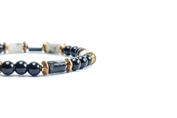 Multicolor_Rainbow_Moonstone_Black_Onyx_Stone_Bracelet_For_Unisex