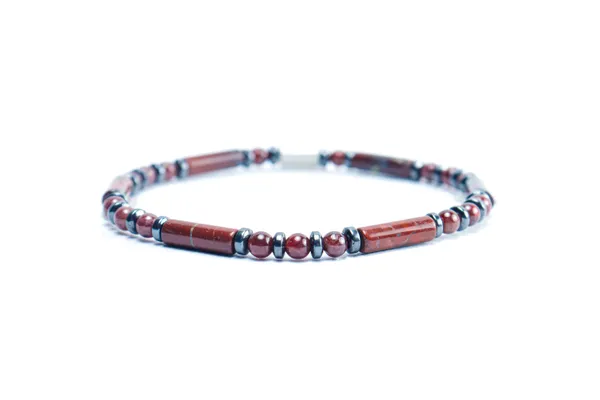 Brown_Garnet_Natural_Stone_Cylinder_Bracelet_For_Unisex