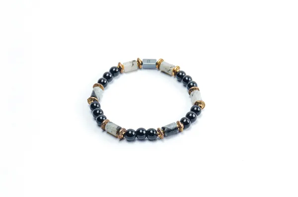 Multicolor_Rainbow_Moonstone_Black_Onyx_Stone_Bracelet_For_Unisex
