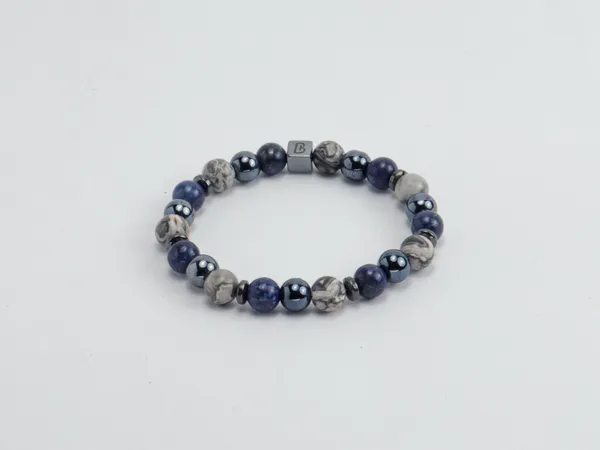 Grey_Blue_Lapis_Lazuli_Grey_Jasper_Natural_Stone_Bracelet_For_Unisex