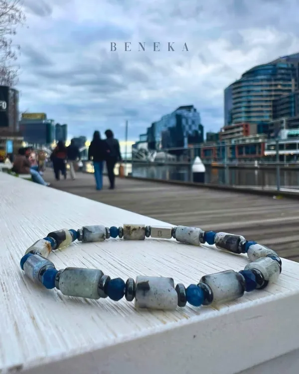 Black_Green_Rainbow_Moonstone_Cylinder_Cut_Bracelet_For_Unisex