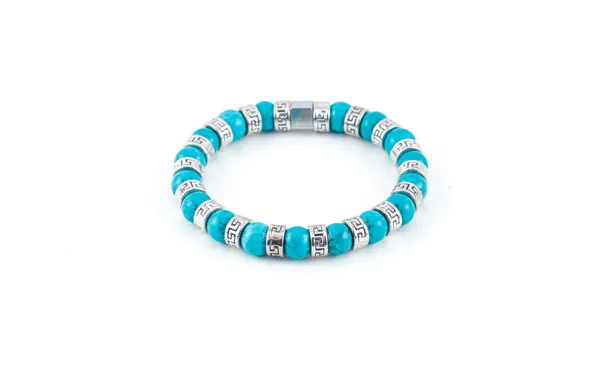 Turquoise_Natural_Stone_Lobster_Clasp_Bracelet_For_Unisex