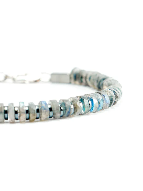 Black_And_Brown_Natural_Labradorite_Stone_Clasp_Bracelet_For_Unisex