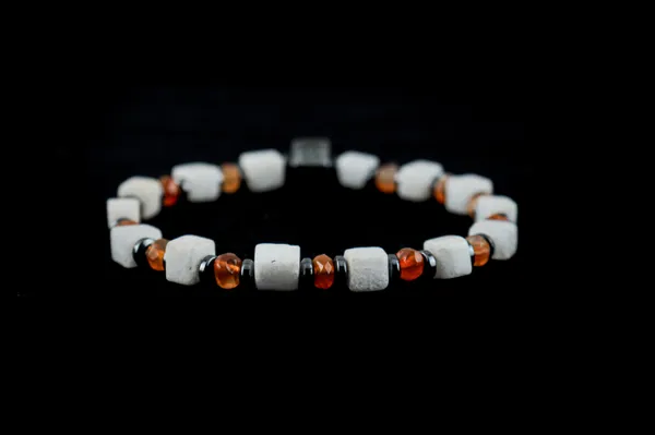 Brown_And_Green_Natural_Gomed_Stone_Slip-On_Bracelet_For_Unisex