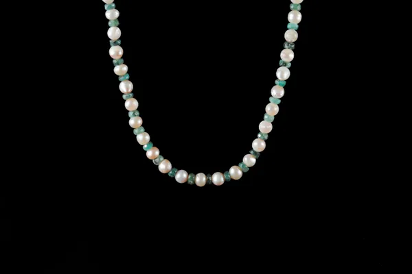 Green_White_Natural_Emerald_Sea_Pearl_Clasp_Necklace_For_Unisex