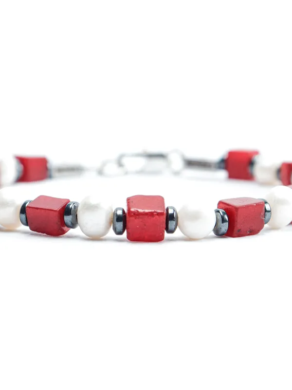 Red_White_Natural_Coral_Pearl_Stone_Bracelet_For_Unisex