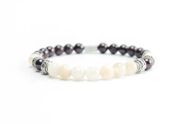 Red_White_Garnet_Moonstone_Natural_Stone_Bracelet_For_Unisex