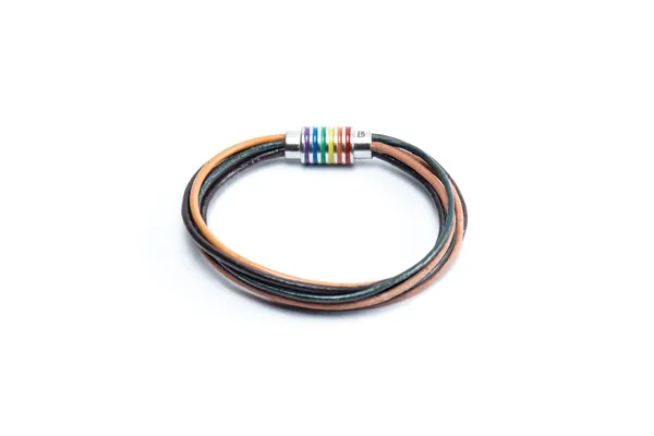 Multicolour_Leather_Magnetic_Clasp_Bracelet_For_Unisex