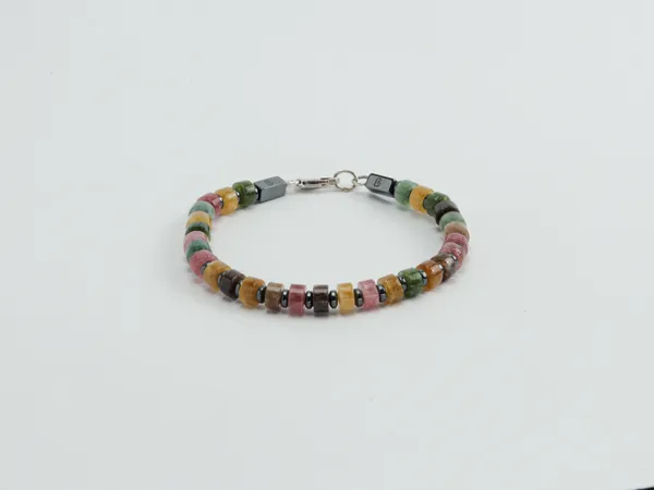 Multicolour_Santa_Maria_Rainbow_Natural_Stone_Bracelet_For_Unisex
