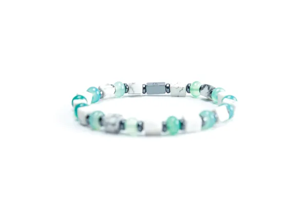 White_And_Green_Howlite_Jade_Natural_Stone_Bracelet_For_Unisex