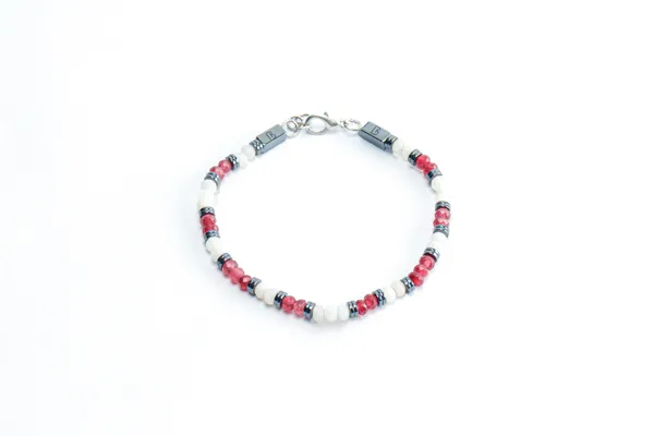 Pink_And_White_Quartz_Faceted_Natural_Stone_Bracelet_For_Unisex